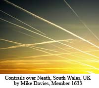 Contrails over Neath