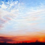 Mira's Sky 36 x 60, acrylic on canvas © Sandra Yocum, Medina, Ohio, USA