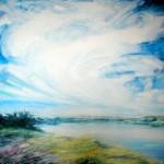Windswept Sky, oil on canvas 30" x 30" © Emilie Lemay, Winnipeg, Canada
