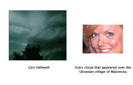 Geri Halliwell cloud scares the Ukraine