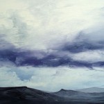 Sky over Mam Tor, 10ins x 8ins, oil on canvas board © Hannah Price, Liverpool, UK