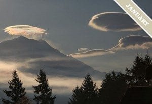Lenticularis clouds over Mount Rainier. © Ryan Verwest