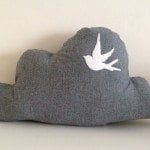 Cloud Cushion with Bird © Claire Halson