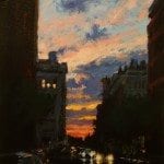 Sunset after a Summer Storm, Chelsea, 2013 oil on canvas panel 11x14 © Pete Salwen