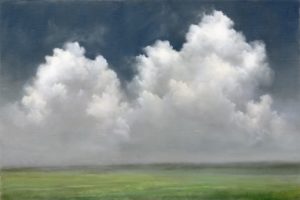 Cumulus Clouds,  Cape Cod /  16 x 22 / Oil on Linen / Materese Roche