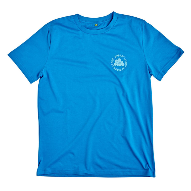 CAS T-shirt in Dark Grey with Light Blue Logo - Cloud Appreciation Society