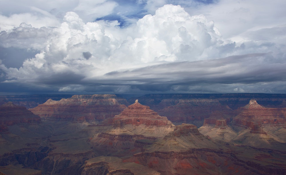 An action-packed sky over The Grand Canyon, Arizona, US.
