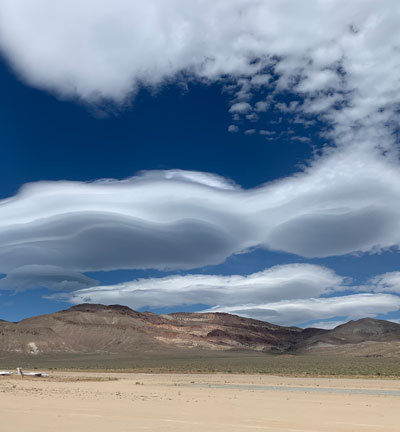 Altocumulus lenticularis spotted over the Virginia Mountains, Nevada by Dominique Goupil (Member 37,441).