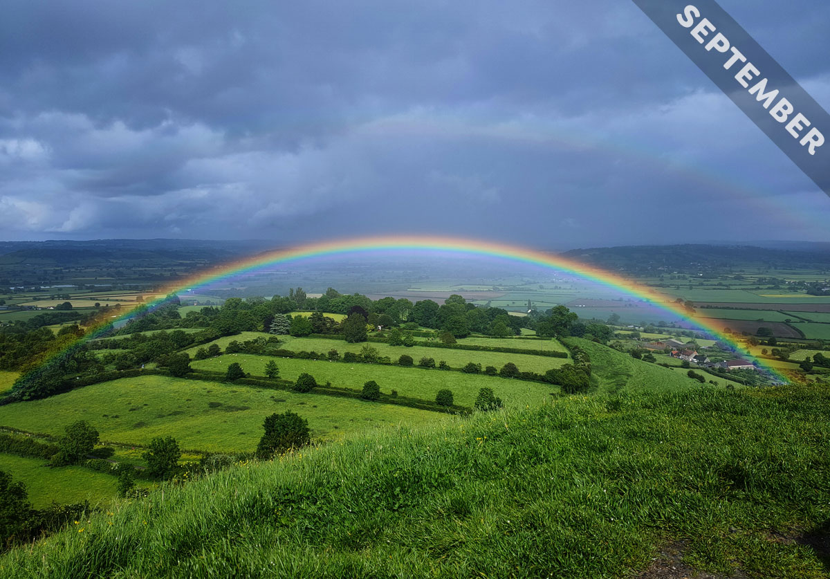 Rainbow spotted by Kerry White from Glastonbury Tor