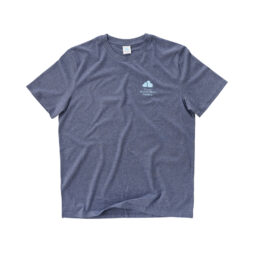 CAS T-Shirt in Dark Heather Blue with Pale Blue Logo