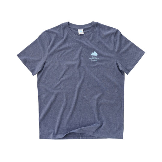 CAS T-Shirt in Dark Heather Blue with Pale Blue Logo