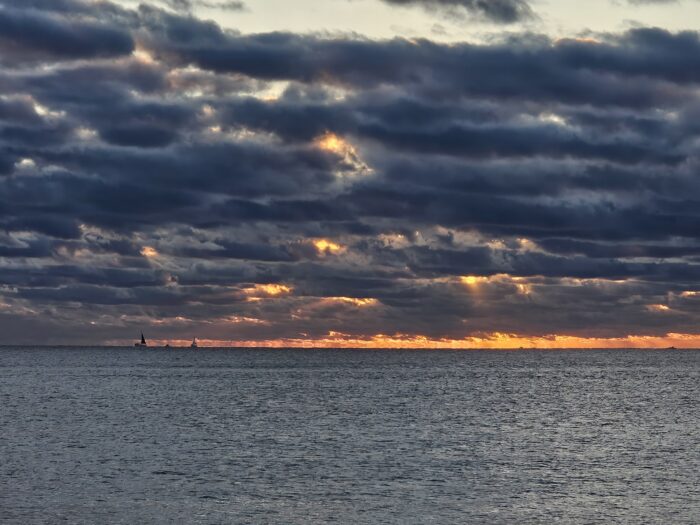 Stratocumulus over the Atlantic Ocean, near Boca Raton, Florida, US