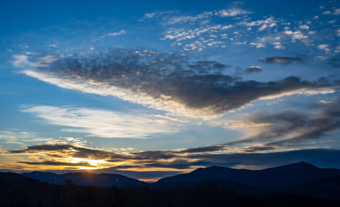 Sunrise over Vermontville, Adirondacks, New York, US