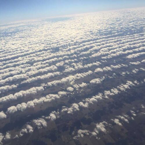 A view above the cloud streets, Union, Indiana, US.