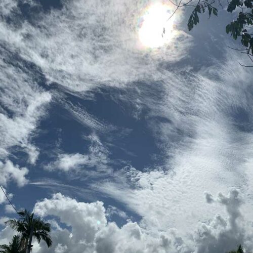 A mixed sky over the Sunshine Coast, Queensland, Australia.