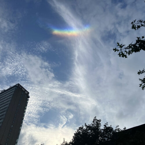 A Circumzenithal Arc over Broadway, NYC, US.