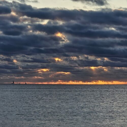 Stratocumulus over the Atlantic Ocean, near Boca Raton, Florida, US
