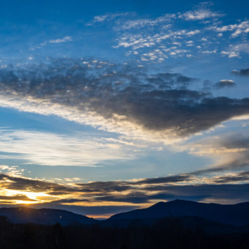 Sunrise over Vermontville, Adirondacks, New York, US
